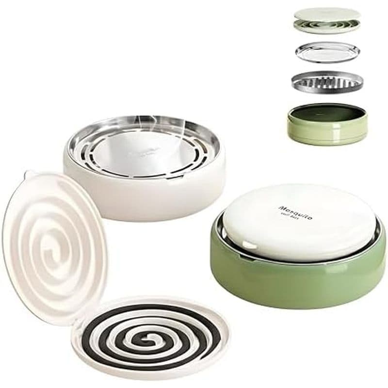 Suporte Para Bobina De Mosquito Com Separador De-Porta-Incenso , Queimador De Suportes Intensos Decorativos Pátio , Jard