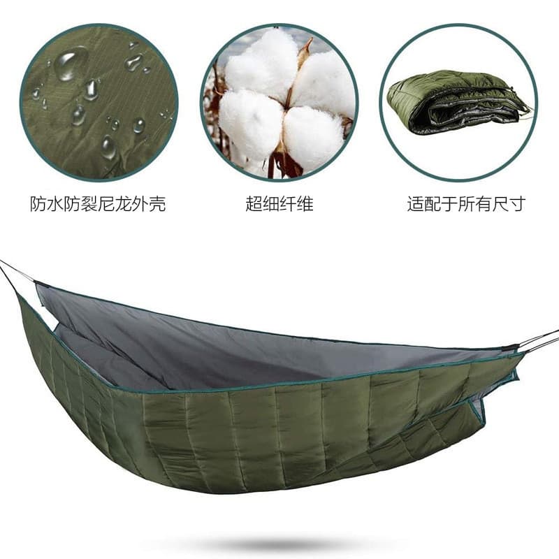 Rede saco de dormir ao ar livre portátil acampamento rede saco de dormir à prova de frio leve rede de acampamento colcha