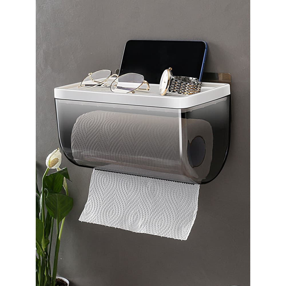 Rack de papel higiênico rolo caixa de papel higiênico perfurado à prova dwaterproof água caixa de tecido higiênico supor