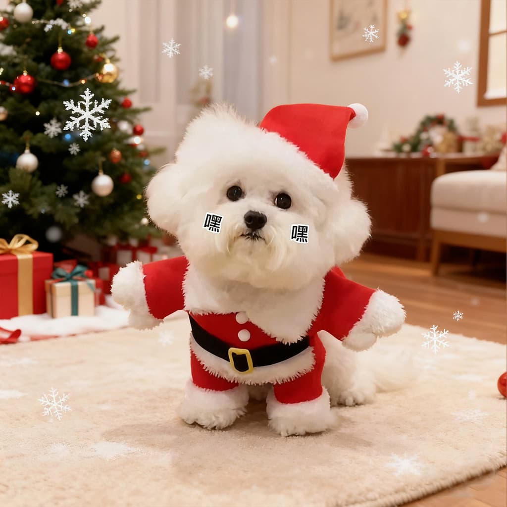 Roupas para cães Papai Noel Bichon Teddy Pomeranian Decoração de férias Bonito Gato engraçado Natal Ano Novo Vestir-se