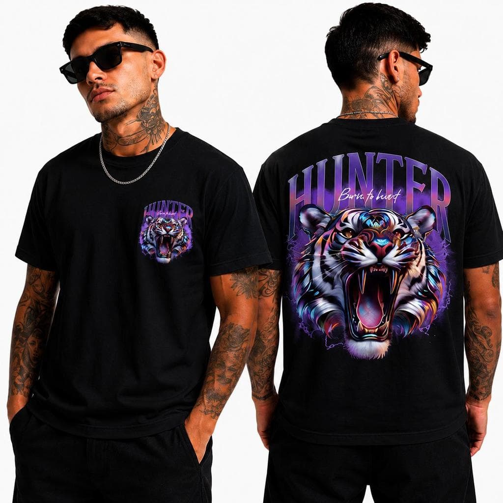 Camiseta Premium 100% Algodão com Estampa HD e Logo Discreto no Peito Confortável e Versátil para Uso Diário