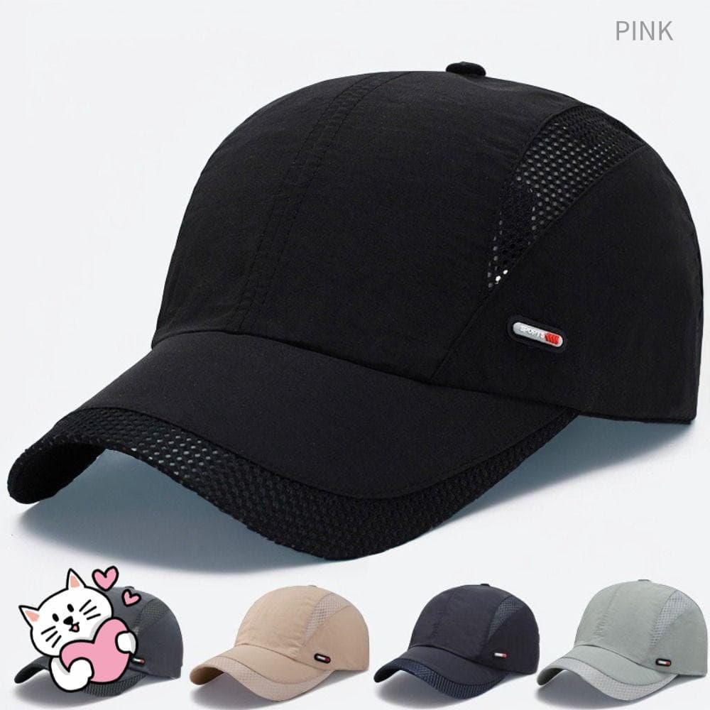 Boné De Beisebol PINK1 , Chapéu Ajustável De Secagem Rápida Para Absorção De Umidade De Sol Unissex Casual
