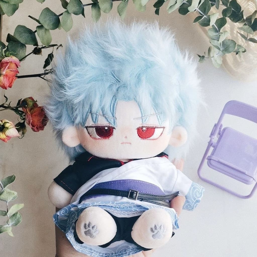 GINTAMA Sakata Gintoki boneco de pelúcia fofo de algodão 20cm br EMUE