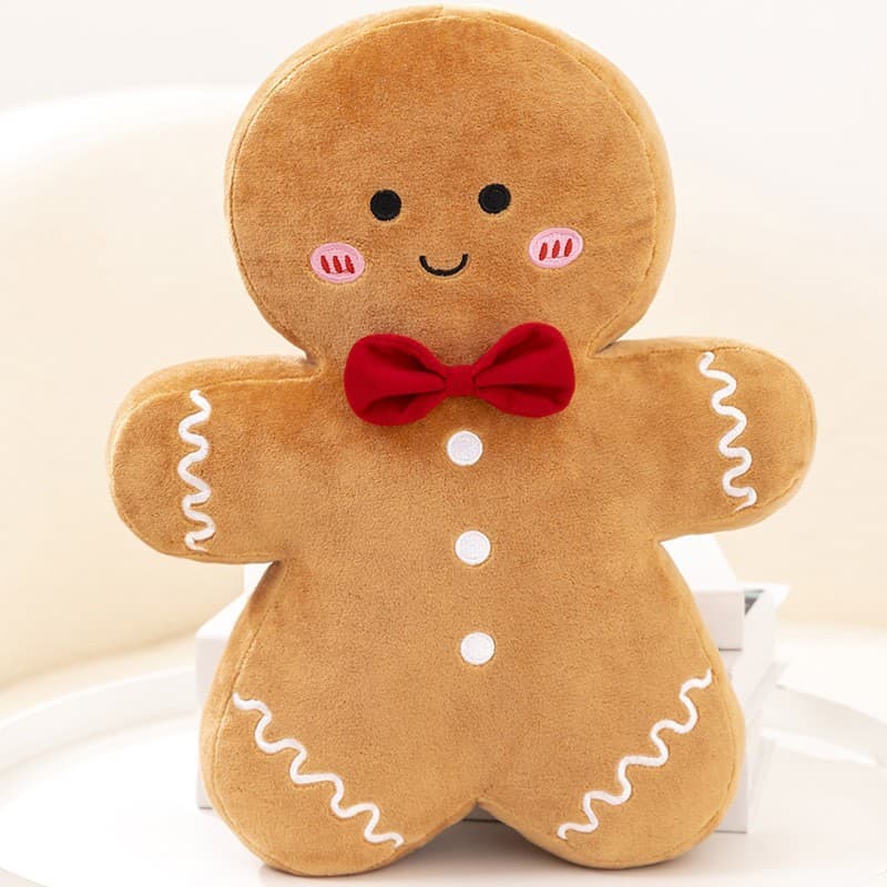 Travesseiro boneca de gengibre sentir natal venda quente segurar presente de natal atmosfera de pelúcia boneca humana