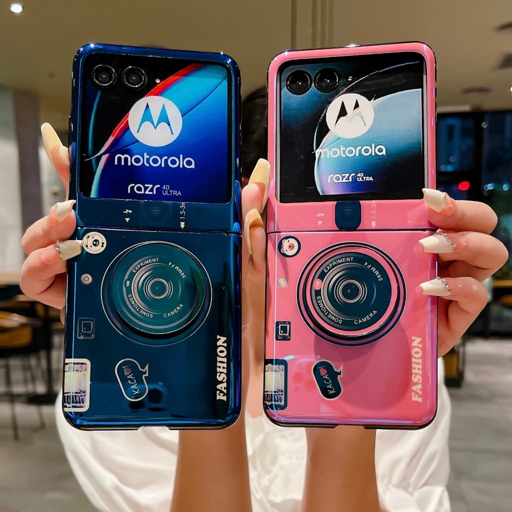 Capas para Motorola Moto Razr 70 60 Pro 50 40 Ultra, Capa de Telefone com Padrão de Lente de Câmera, Capa Traseira Fina