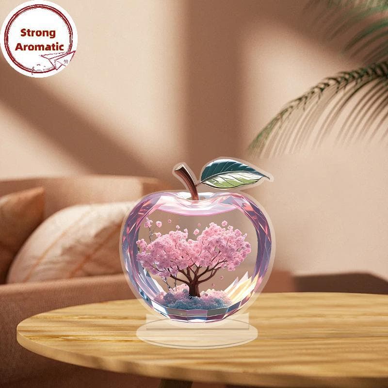 StrongArom 1 Peça Ornamento De Impressão Acrílica 2D Romântico Cereja Clossoms Forma Paisagem Decoração De Mesa Para Esc
