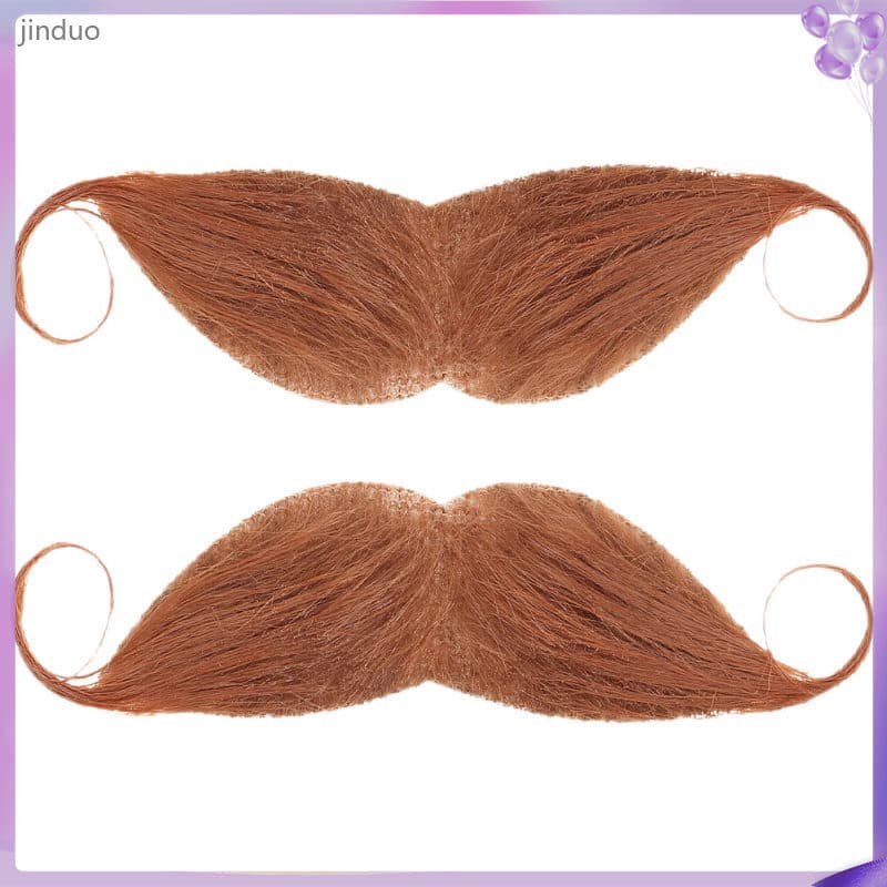 🎃 2Peças Bigode Realista Marrom Para Decoração De Festa