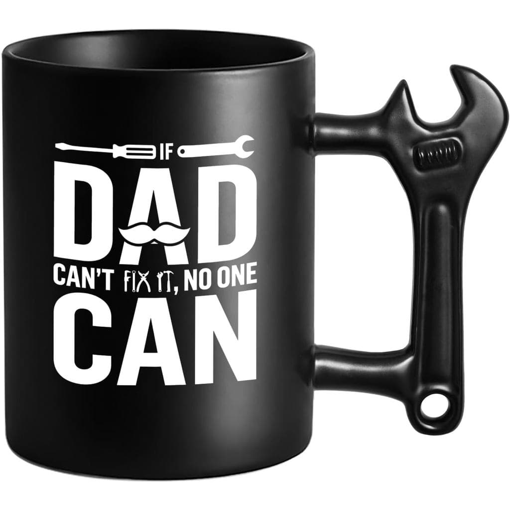 Caneca de Café Original LOZACHE com Cabo de Chave Inglesa para Pai, Presentes Engraçados de Aniversário da Filha ou do F