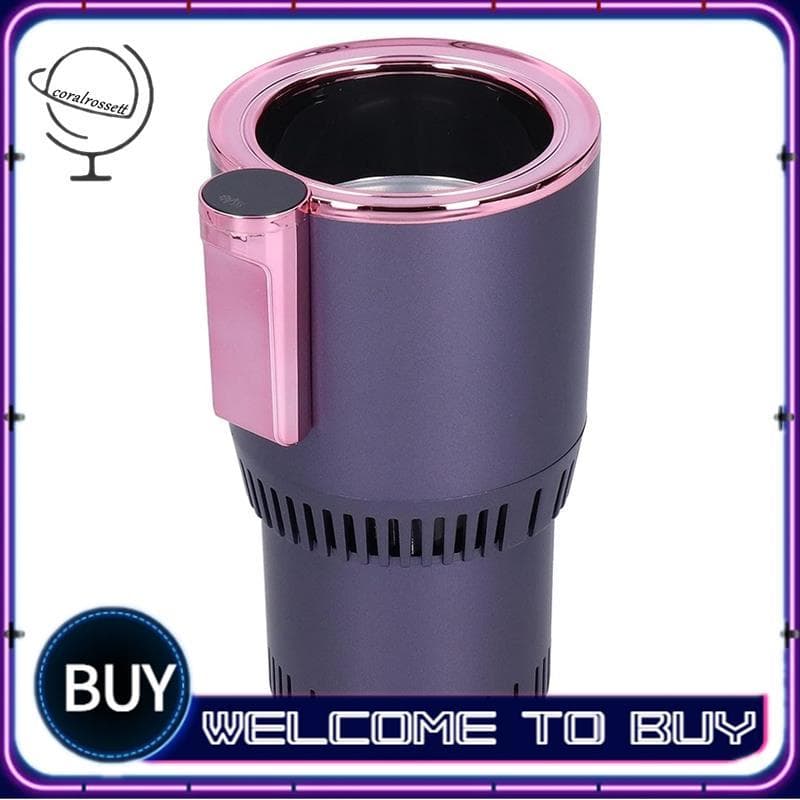 Suporte De Copo Para Carro 2 Em 1 , Mini Controle De Tela Sensível Ao Toque , Refrigerador/Aquecedor De Bebidas Portátil