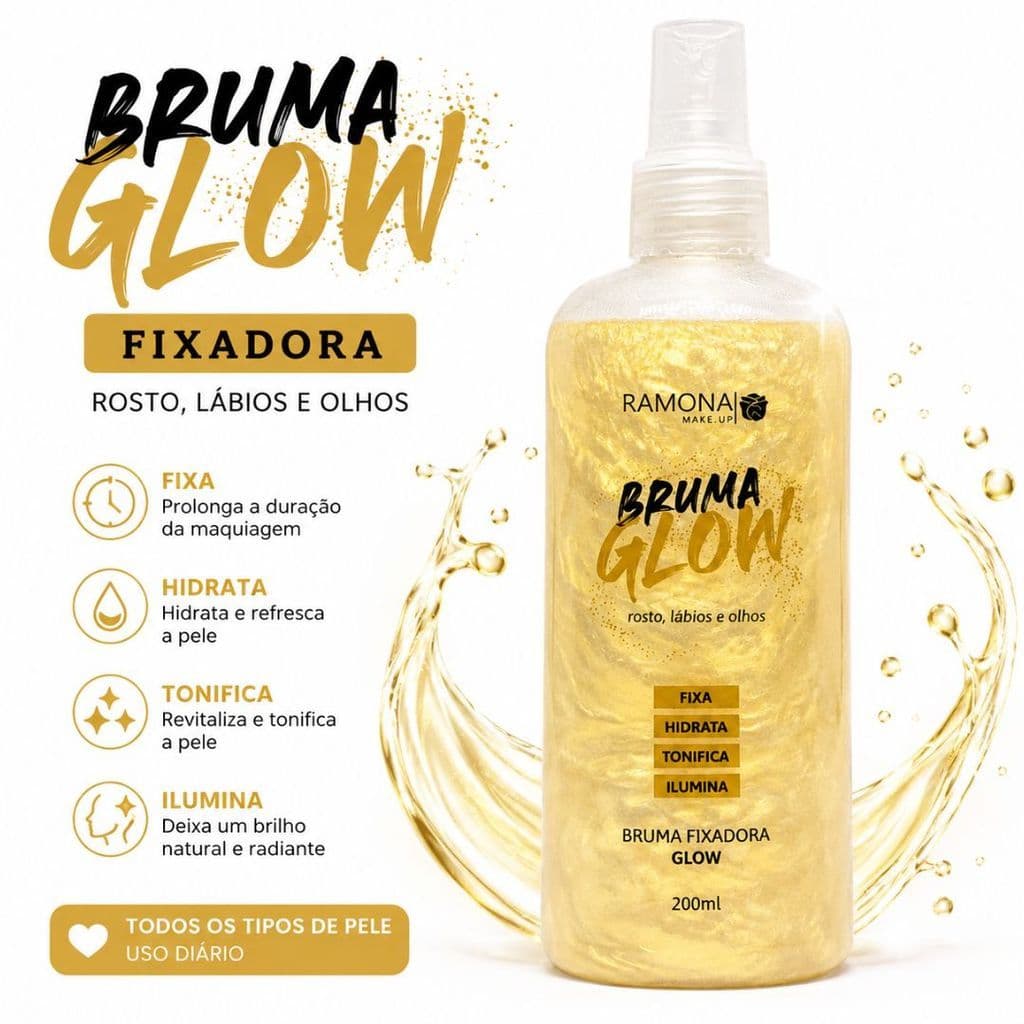 Bruma Fixadora Glow Finalizador 200ml - Ramona Make Up