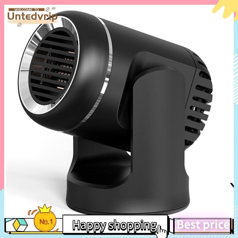 Desembaçador De Vidro Do Carro Aquecedor De Descongelador 12V Calor Rápido Frio Secador De Cabelo Elétrico Preto