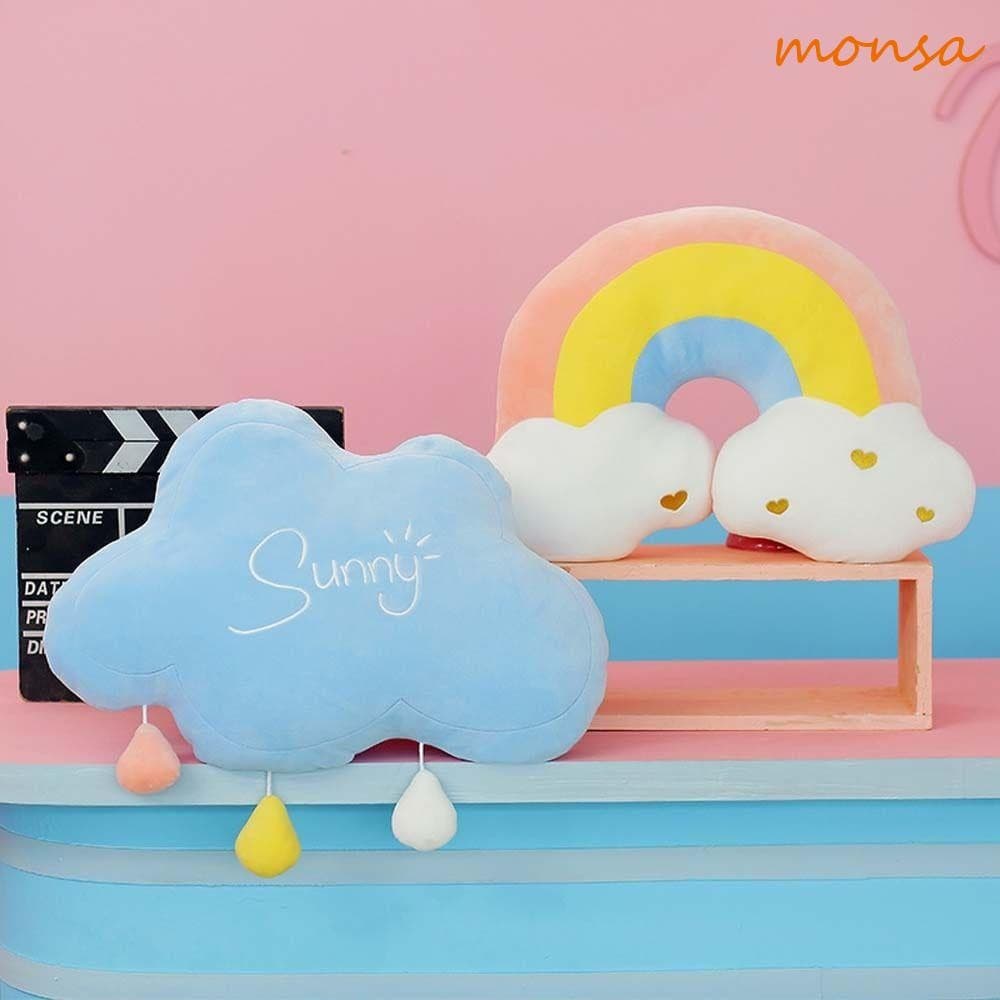 MONSA Rainbow Plush Toy Cinco Pontas Estrela Do Coração Amor Crianças Sofá Decoração Almofada Para Bebês Meninas Sol