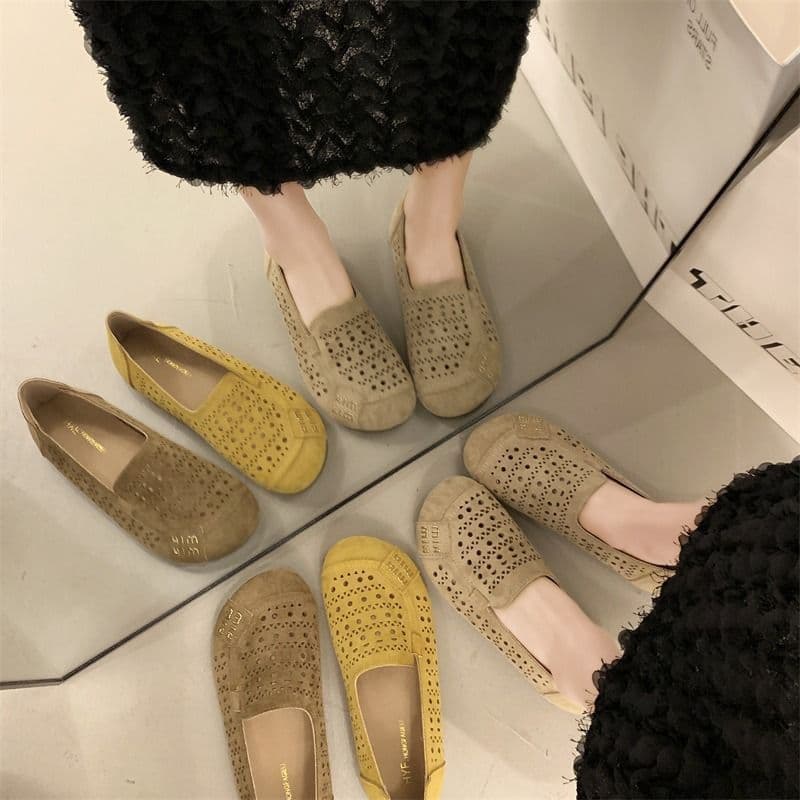 2026 novo estilo respirável velho pequim sapatos de pano feminino sola macia antiderrapante mãe sapatos deslizamento-em