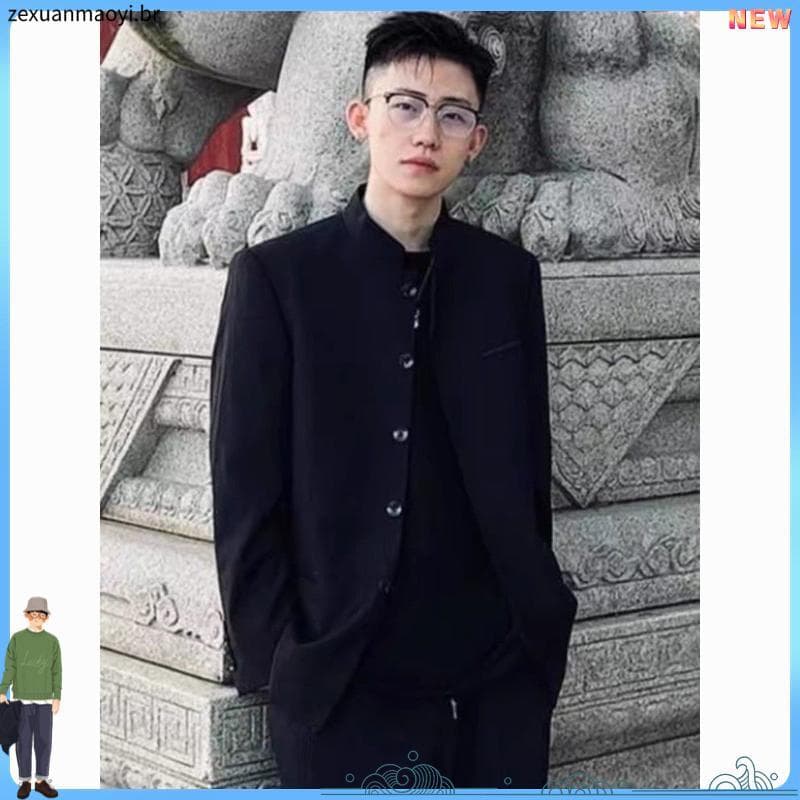 High-End Feeling Ruffian Bonito Novo Estilo Chinês Estilo Chinês Jaqueta de Montanha Chinesa Homens Primavera Outono Zha