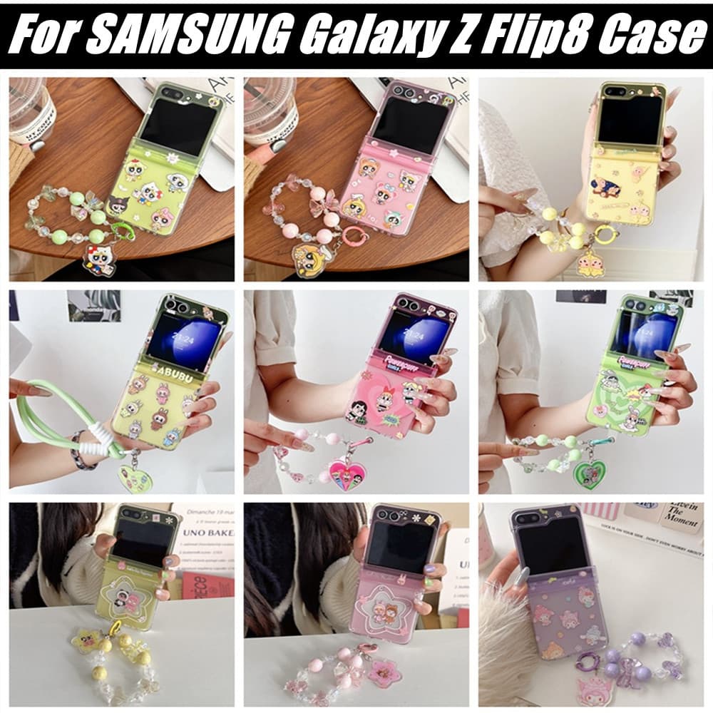 2026 Novo Para Samsung Z Flip 8 7 Capa De Tela Dobrável Celular Pintado Desenho Animado Fofo Chorando Bebê powerpuff Men