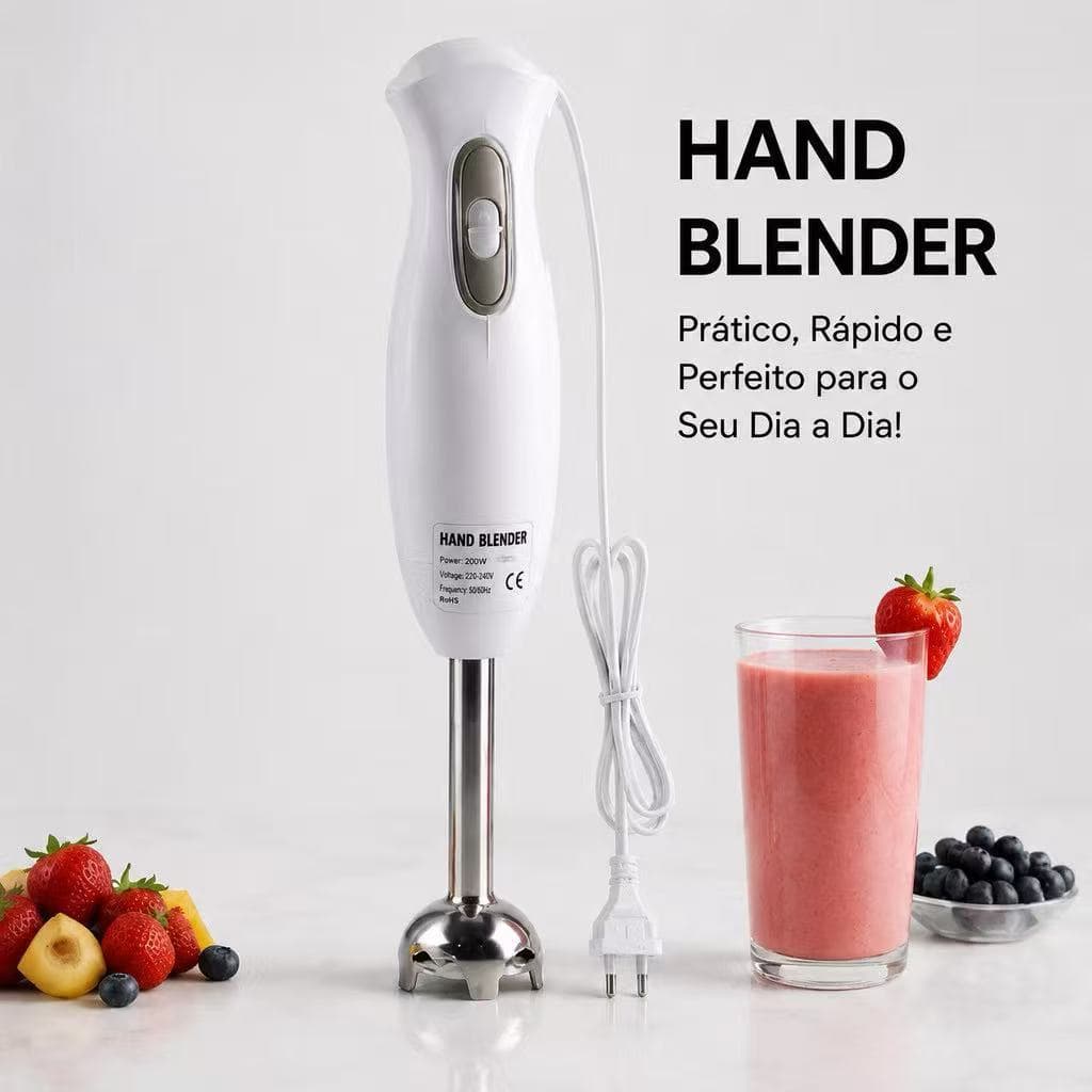 Mixer Processador Elétrico de 400w Multifuncional Vertical 110v com Lâmina Inox Turbo.