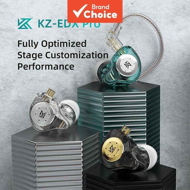 KZ EDX PRO Fones De Ouvido Com Fio HiFi Driver Dinâmico Monitor Intra-Auricular Cabo Removível Esportivos Cancelamento D