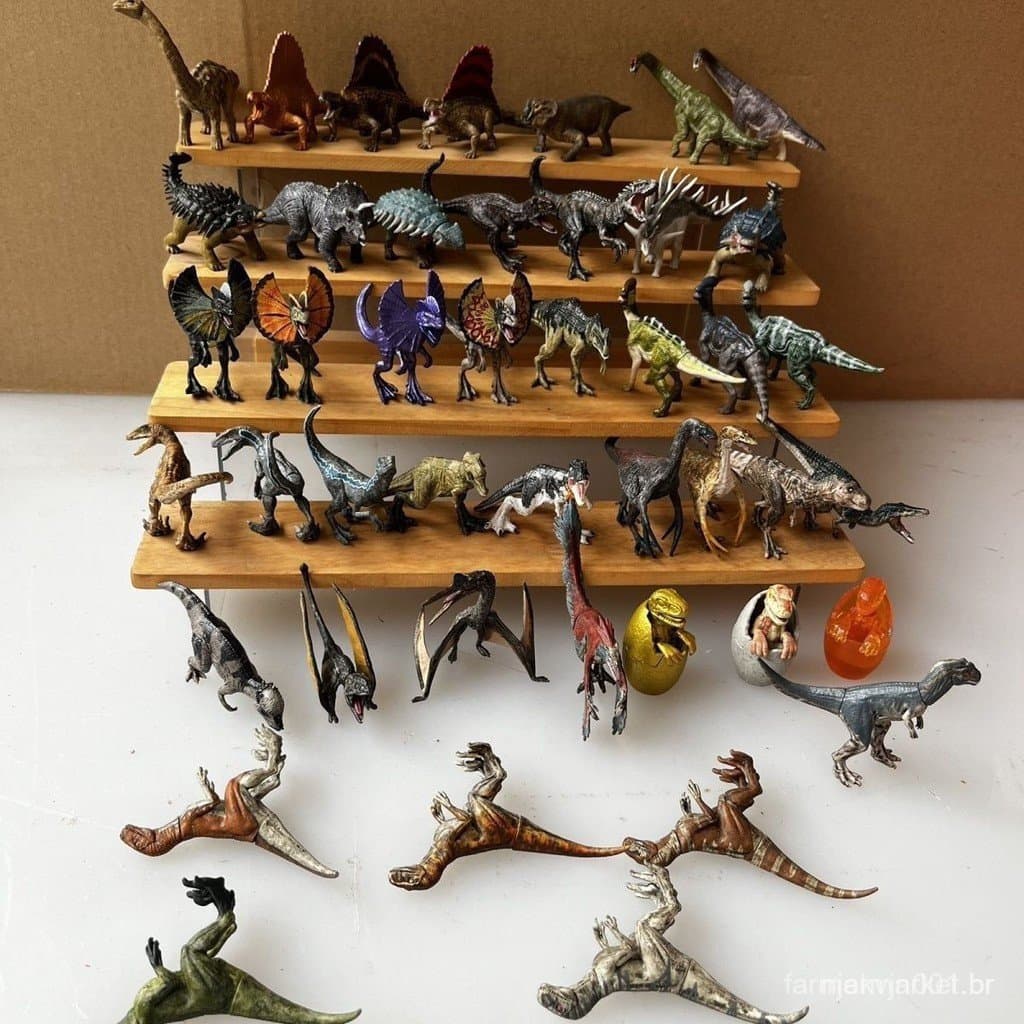 Modelo de Brinquedo de Ornamento de Mesa Jurassic World Tiranossauro Rex Pterossauro Velociraptor