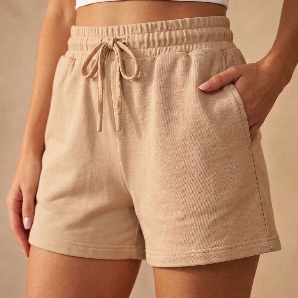 Short Moletinho Feminino Agradável Confortável Moletim Preto Branco Casual Academia Treino Dia A Dia