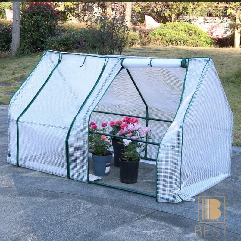 Cobertura De Estufa Para Plantas-Torre De Pano De Grade À Prova De Chuva Com Isolamento Em Vasos