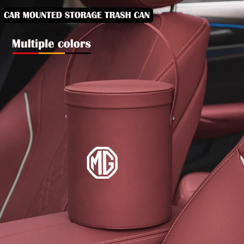 Lixeira de couro para carro, adequada para os interiores dos modelos MG GS, TF, ZR, ZS, ES, HS, EZS, MG 6, MG3, MG5 e MG