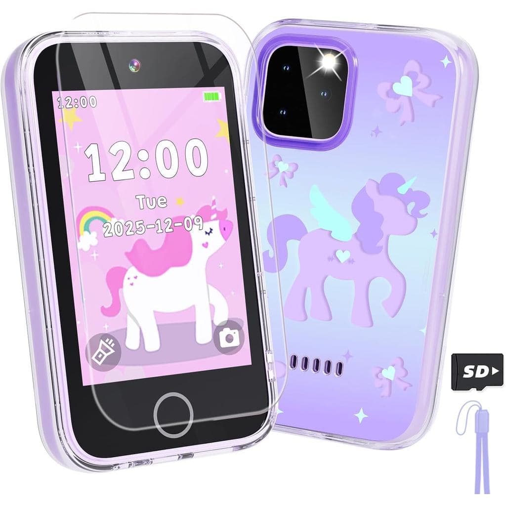 Smartphone Infantil para Meninas, Presentes de Natal e Aniversário para Crianças de 3 a 8 Anos, Telefone Infantil com Te