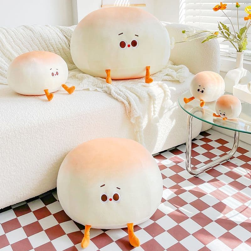 Ins estilo Super macio pequeno pão cozido no vapor sala de estar sofá travesseiro menina Futon bonito travesseiro Tatami