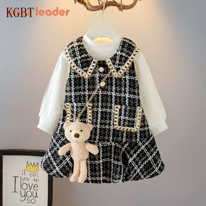 Conjunto de 2 Peças de Camisas de Manga Longa para Meninas de 3 a 7 Anos com Colete Perfumado + IZ3D
