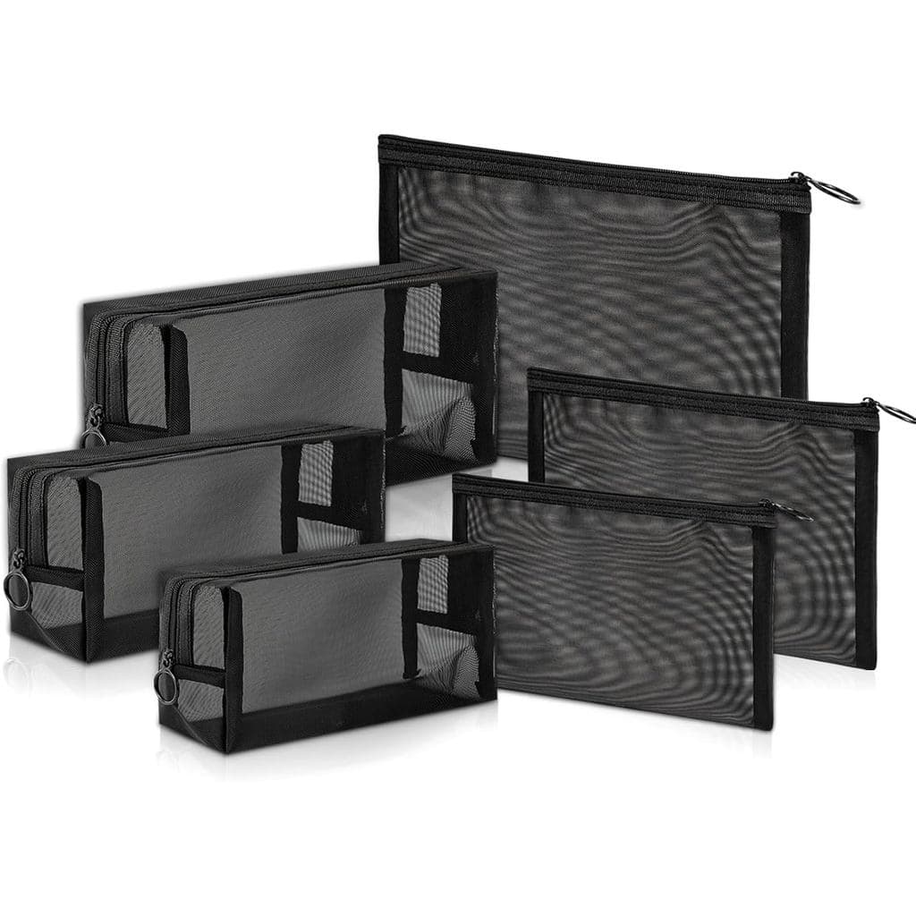 Bolsa Unoutur, Bolsa de Cosméticos em Malha, Bolsa de Maquiagem Portátil, de Viagem para Produtos de Higiene Pesso