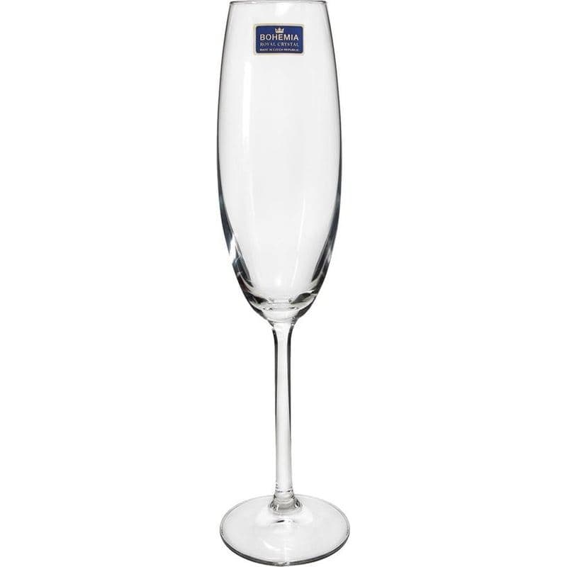 Taça de Vidro para Champagne Bohemia 220ml copo copos jogo vinho conjunto