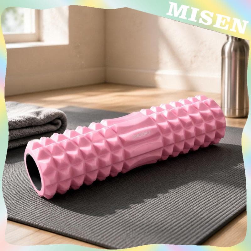 [Misen] Rolo De Espuma Ridged Texturizado Rosa Equipamento De Exercício Liberação Muscular Melhora A Mobilidade