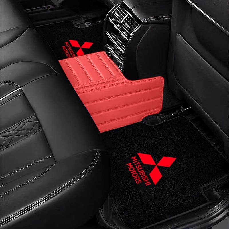 4 Peças de Tapetes de Carpete de Flanela Antiderrapantes e Sem Odor para Carro, para Mitsubishi X-pander, Outlander, Tri