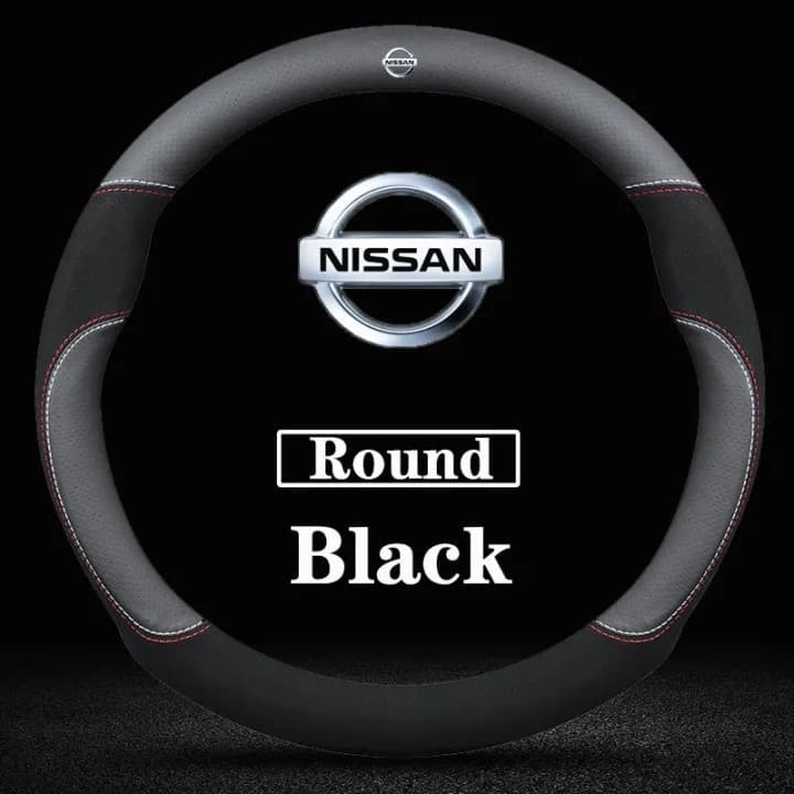 Capa de Volante de Couro para Nissan Versa, Sentra, Altima, Rogue, Frontier, Titan, Resistente ao Desgaste e Antiderrapa