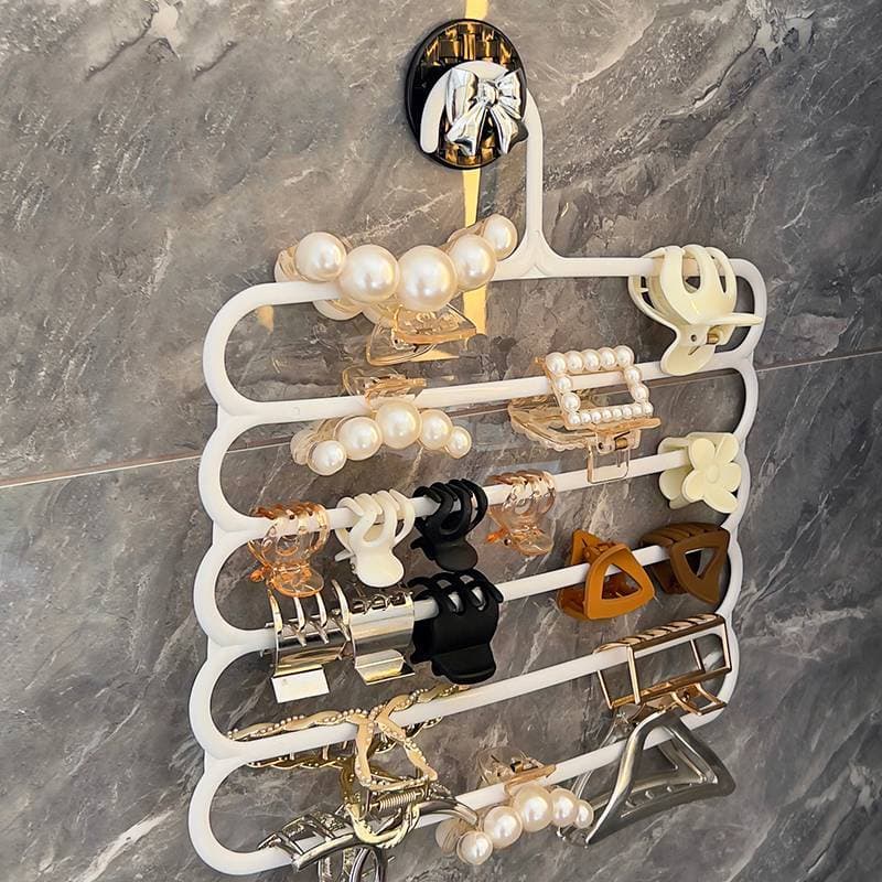 Bsbl Cabelo Garra Armazenamento Ra Organizador Grande Capacidade Titular Parede Pendurado Hairpin Cabide Espaço Multifun