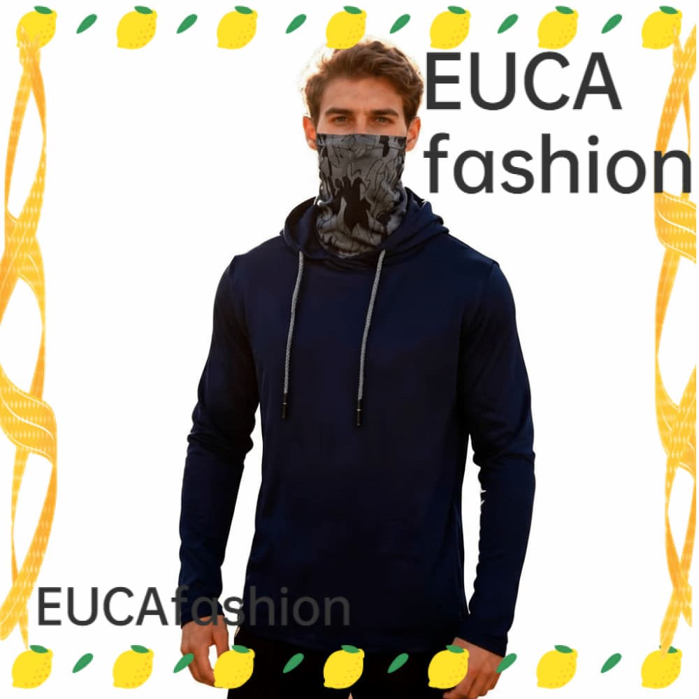 Camisa Masculina De Manga Comprida Com Capuz EUCAFASHION , De Treino Elástica Proteção Solar , Camisas Masculinas Macias