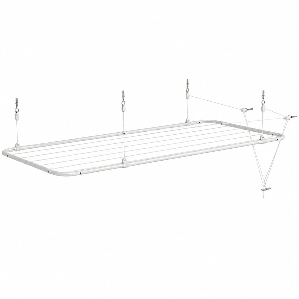 Varal de Teto Sky Brasforma 120x56cm Aço Branco 12kg 6 Varetas para Lavanderia