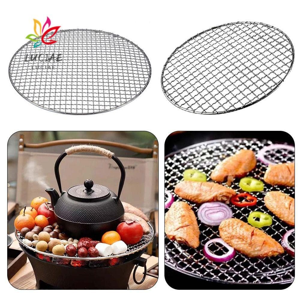 Racks Para Grelha LUCIAE , Antiaderente Redonda , Assar Churrasco Em Ferro Reutilizável