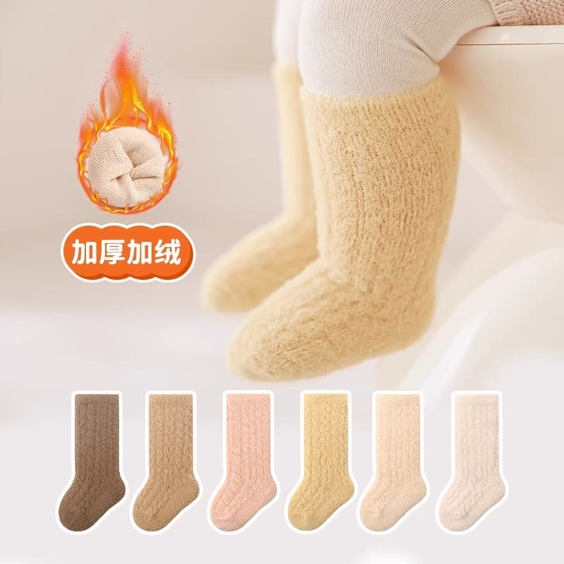 Meias altas infantis desossadas de inverno para bebês
