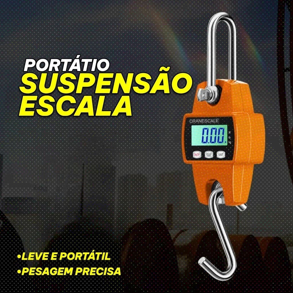 Balança Digital 300 Kg Guindaste Industrial Lcd Portátil