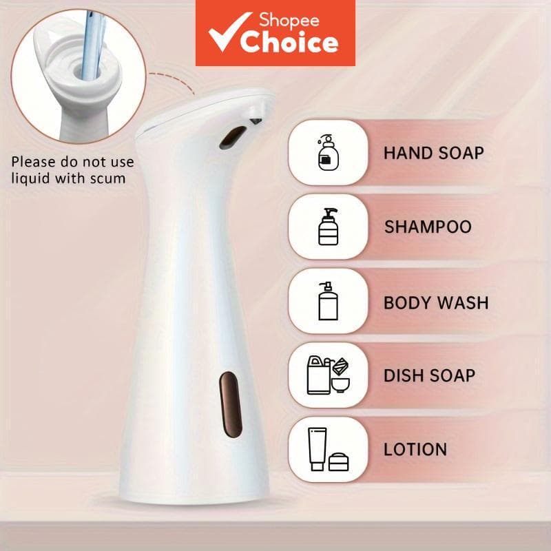 Dispensador de Sabão Elétrico por Indução Sem Toque, IPX6 à Prova d'Água, Parede para Gel de Banho e Shampoo