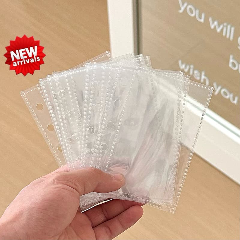 < YP > 10 Peças Pacote De Pasta Recarregável Transparente Material De PVC Premium Adequado Para Armazenamento De Arquivo