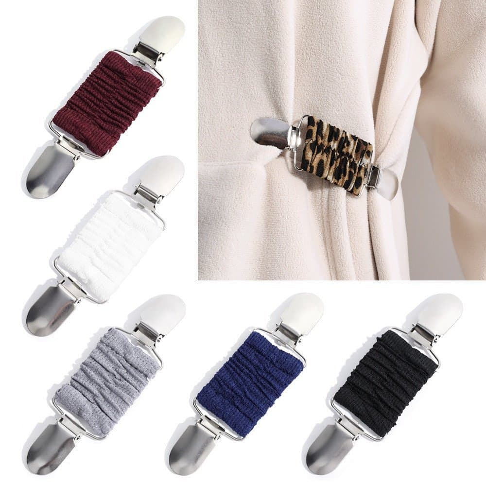 Fivela Anti-Leve Elástica Clipe De Vestido Vintage Sweater Cape Clip Cardigan Novo Suéter Moda Cintura
