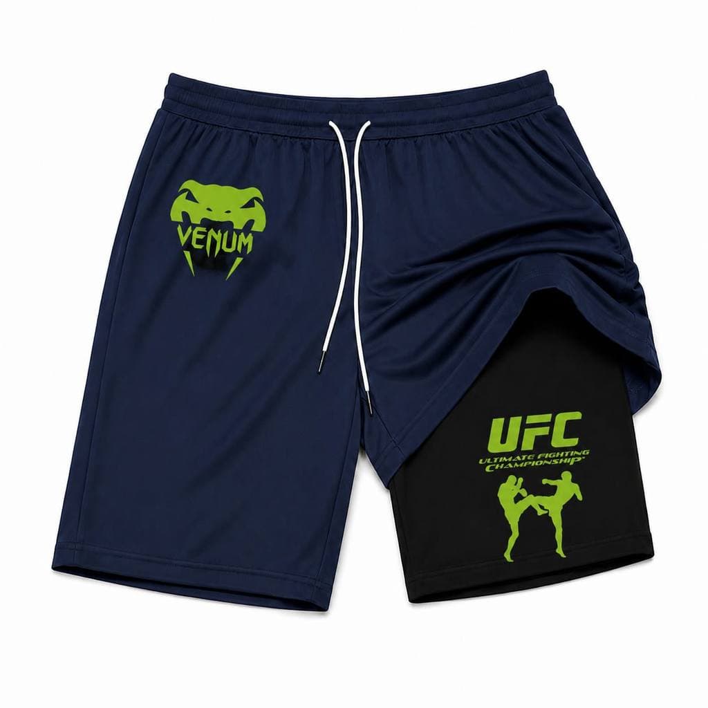 Short Dryfit Termico Bermuda Compressão 2 em 1 venum ufc bolso para celular Treino luta Academia Fitness Unissex