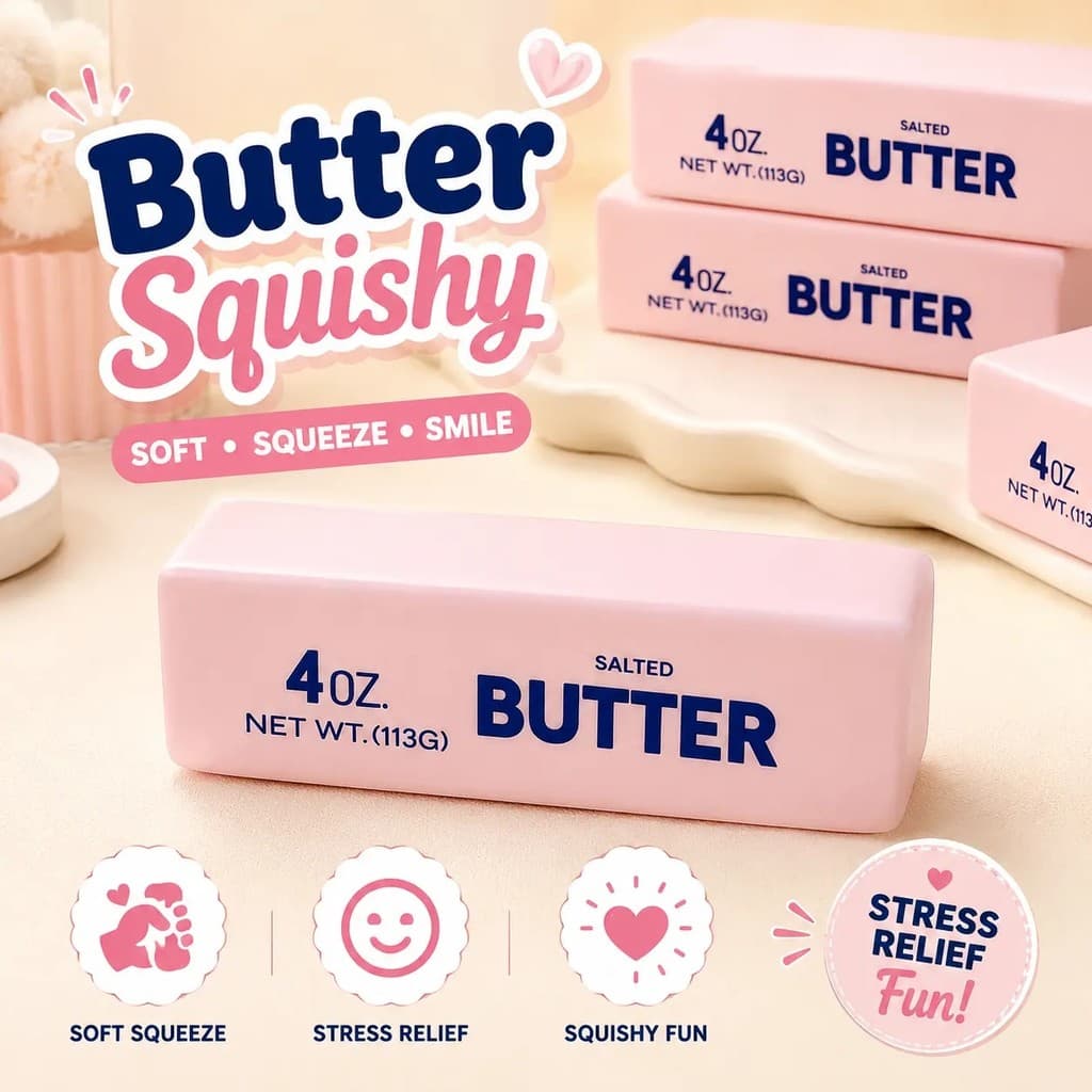 Kawaii Butter Squishy Cream Stick-Ferramenta Sensorial Fidget Com Aroma Macio E Lento , Alívio De Estresse Unissex Para