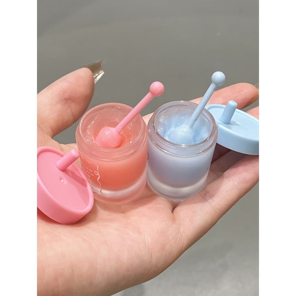 Cappuvini xícara de chá de leite máscara labial sólida sabor morango outono inverno rosto liso feminino estudante batom
