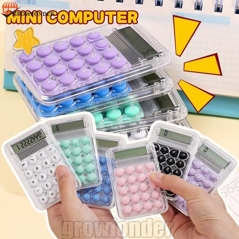 [Fasty] Mini Calculadora Portátil Fofa De 3-1 Unidade-Auxiliar De Aprendizagem Kawaii-Calculadoras De Clique Silencioso