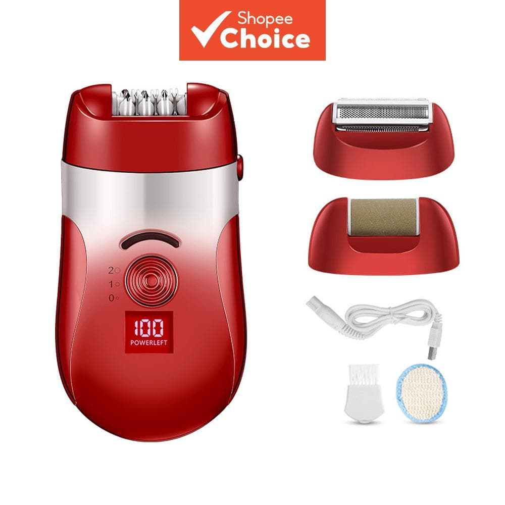 Máquina Digital Portátil 3 em 1 para Depilação, Depilador Elétrico Multifuncional para Uso Facial e Corporal