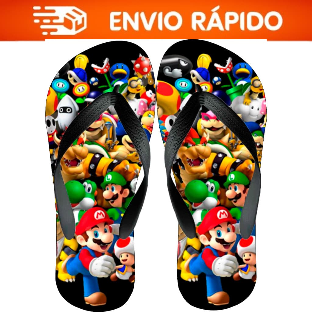 Chinelo Infantil Adulto Super Mario e Luigi Novo