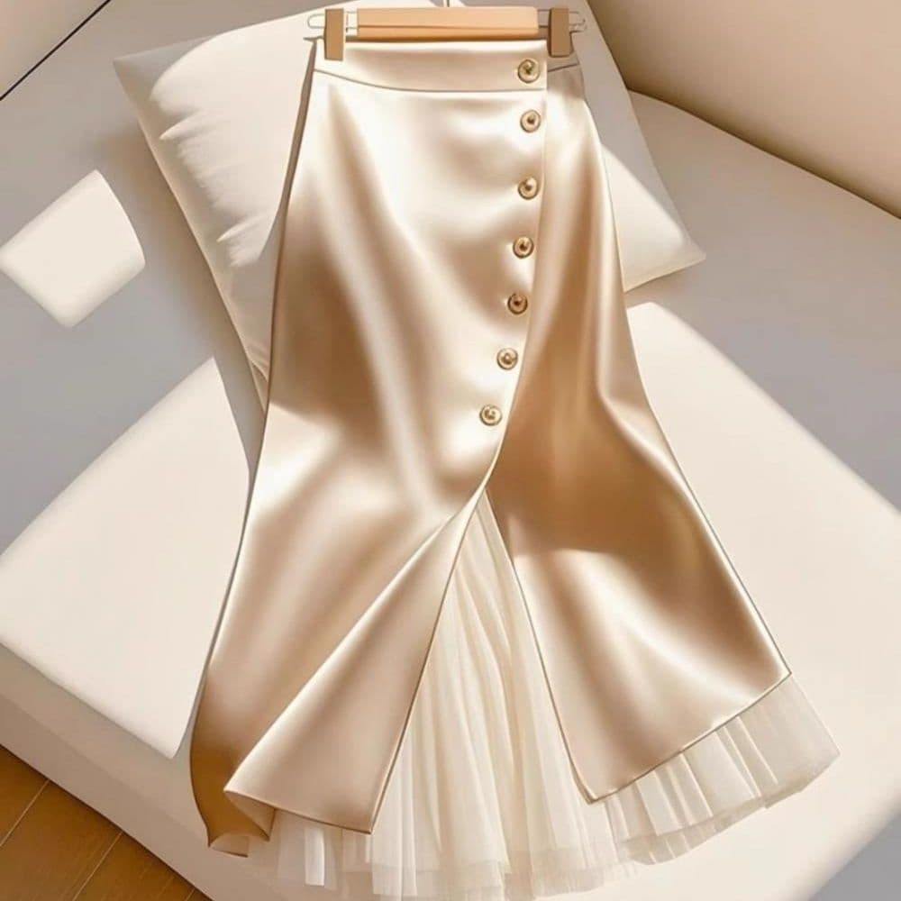 A nova sensação high-end deste verão super bonita damasco cor saia saia sentindo super linda damasco beleza loja princip