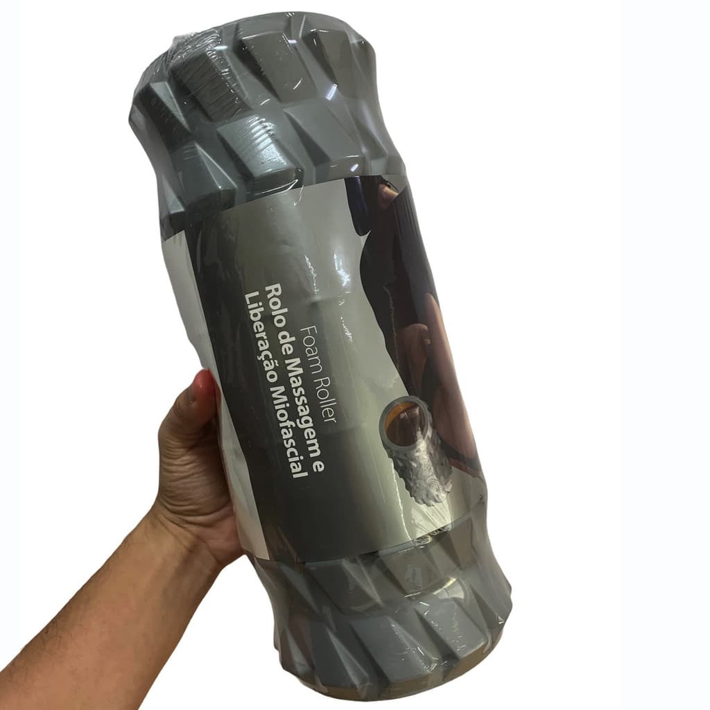 Foam Roller Rolo De Liberação Miofascial Vollo Sports VP1044 Cinza